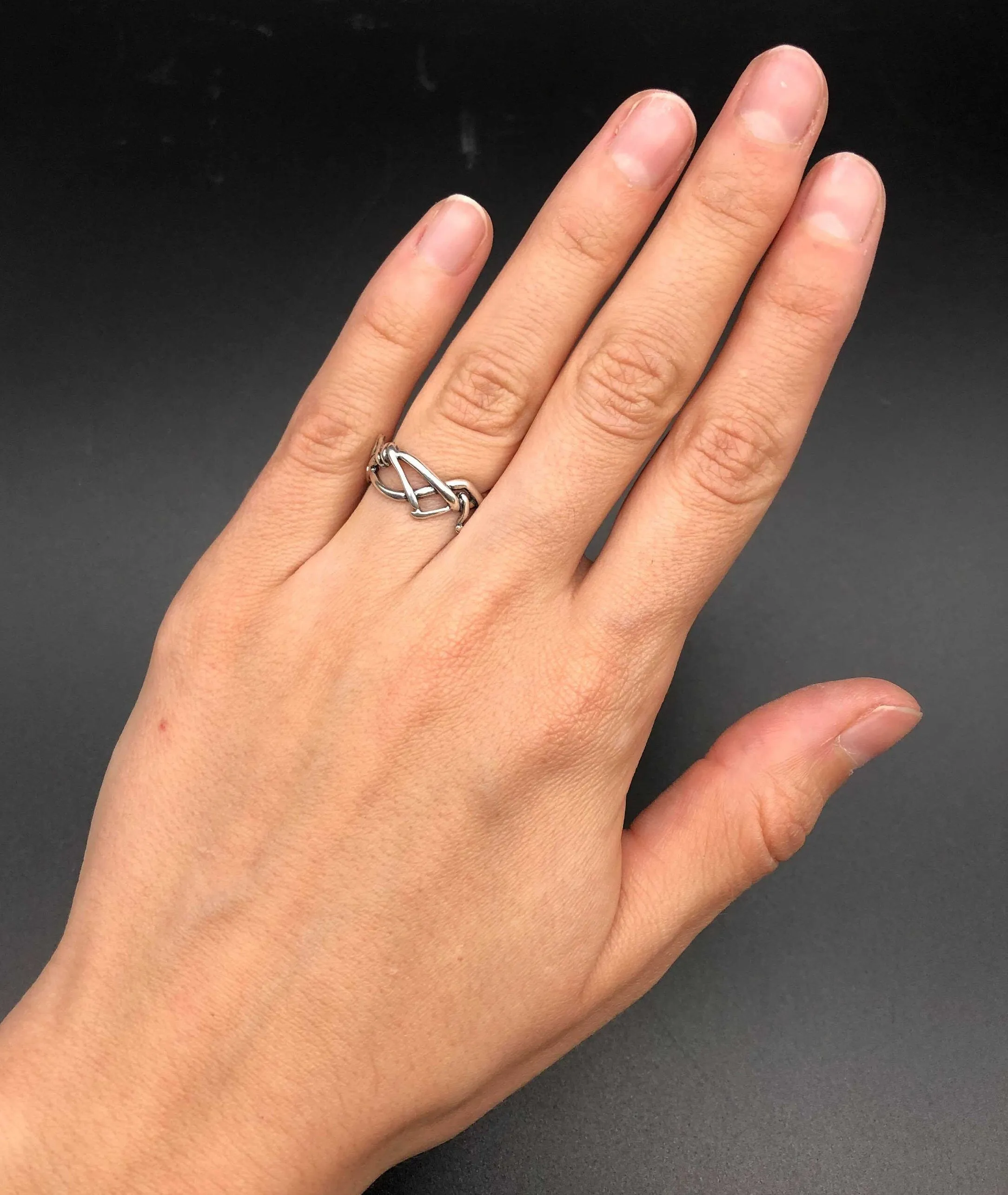 Silver Scribble Ring - Silver Knot Ring - Silver Vine Ring