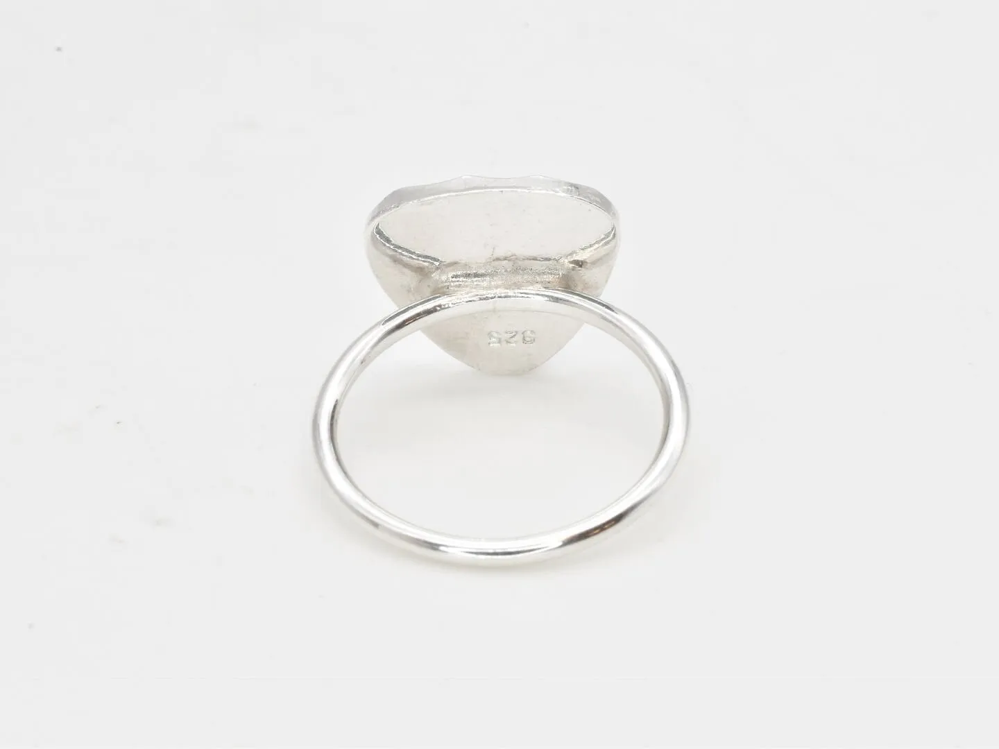 Silver Triangle Ring - Hammered Triangle Ring - Geometric Statement Ring