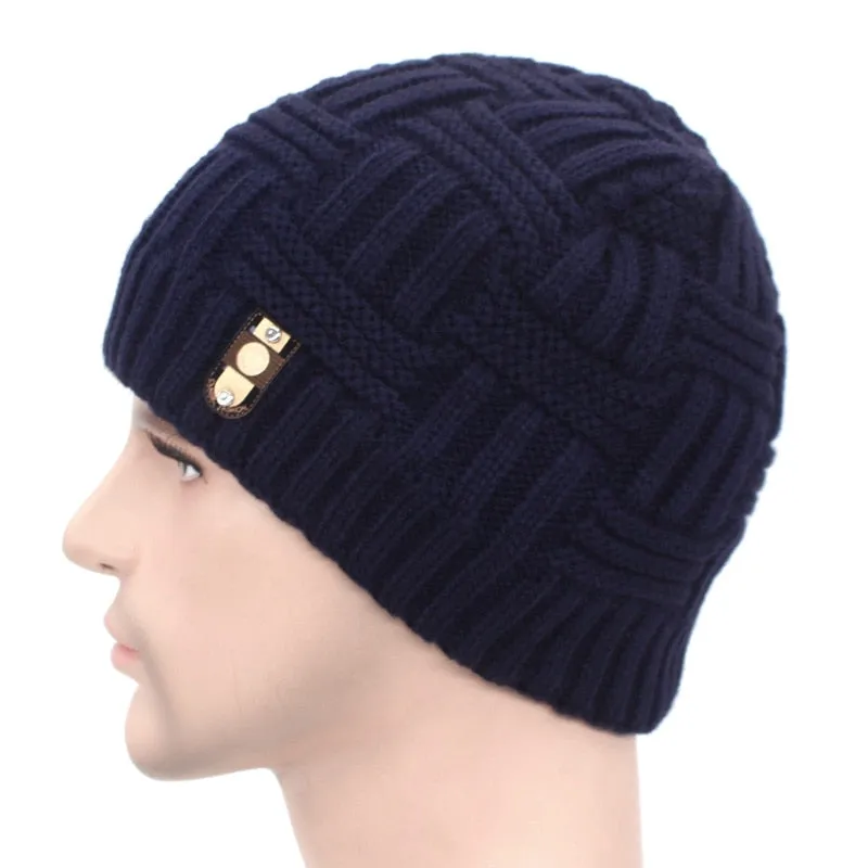 Skullies Beaines Knitted Hat Men Winter Hats For Women Men Fashion Bonnet Mask Warm Thick Fur Cap Male Beanie Hat
