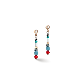 Sparkling Dot Gemstone earrings multicolour vintage