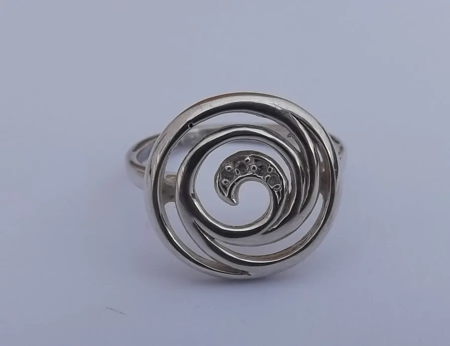 Spiral Sterling Silver Ring (size 9)