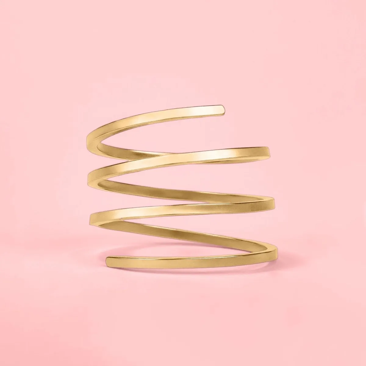 Square Spiral Bypass Ring
