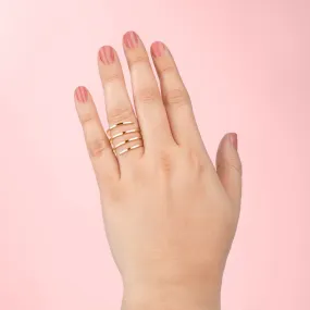 Square Spiral Bypass Ring