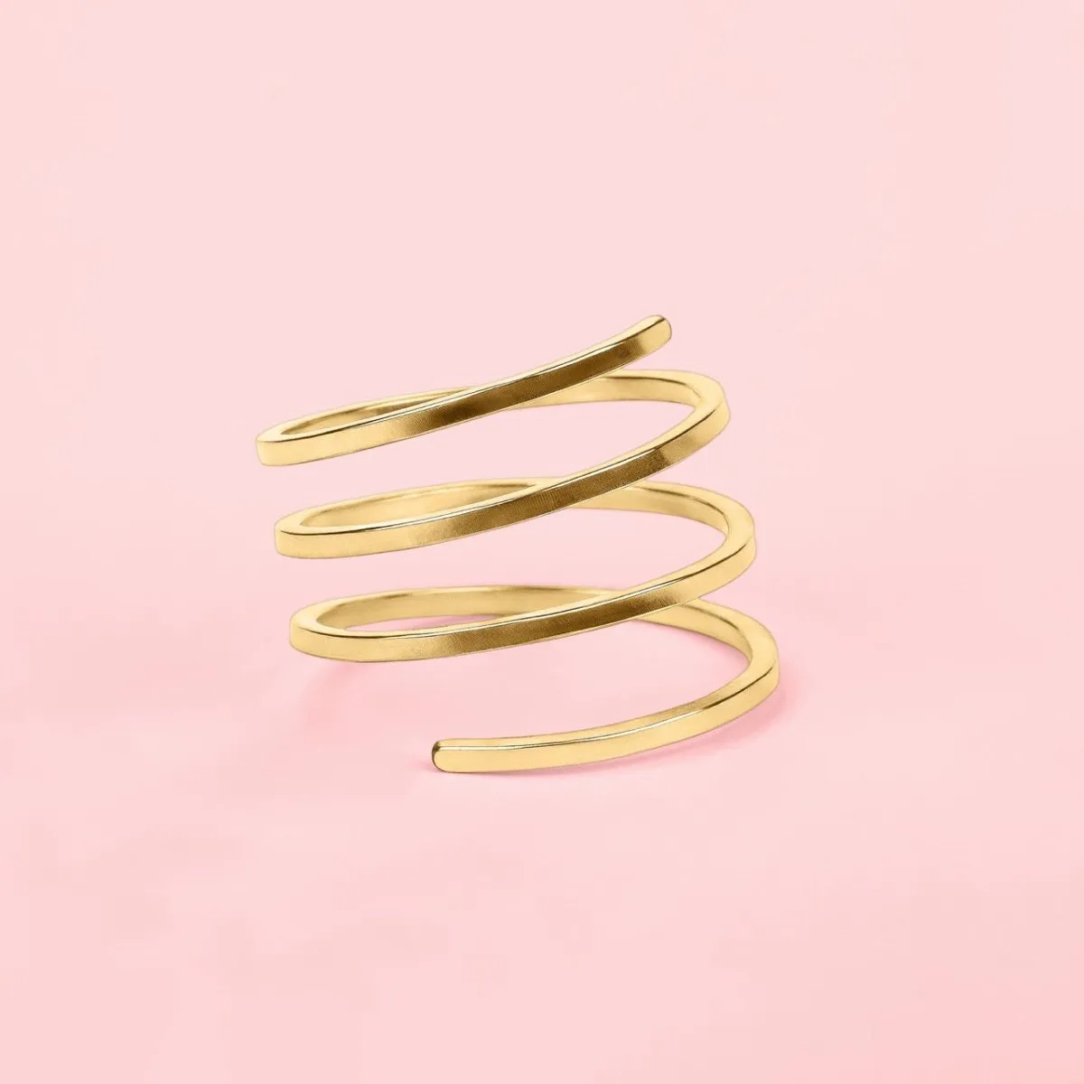 Square Spiral Bypass Ring