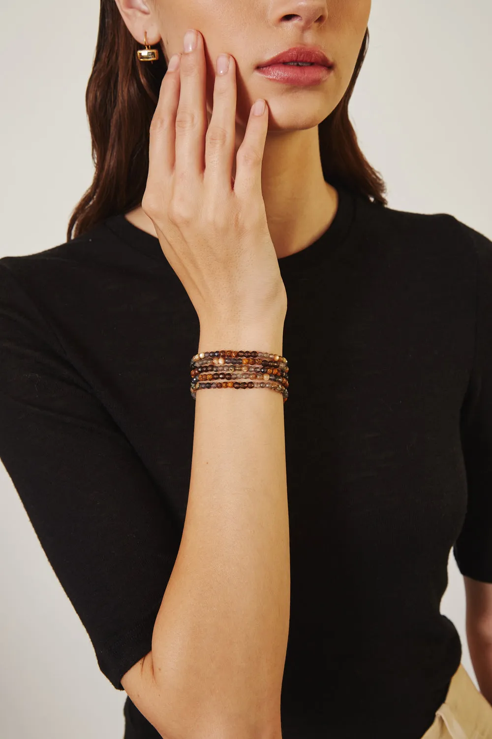 Step Naked Wrap Bracelet Abalone Mix