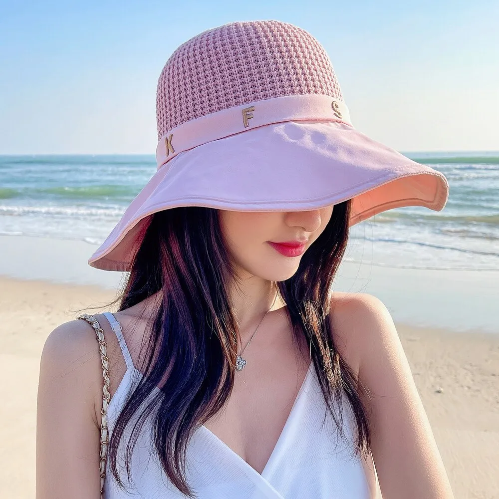 Summer Hats For Women Fashion Letter Design Straw Hat High Quality Sun Protection Sun Hat Travel Beach Hat