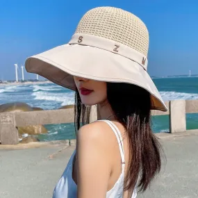Summer Hats For Women Fashion Letter Design Straw Hat High Quality Sun Protection Sun Hat Travel Beach Hat