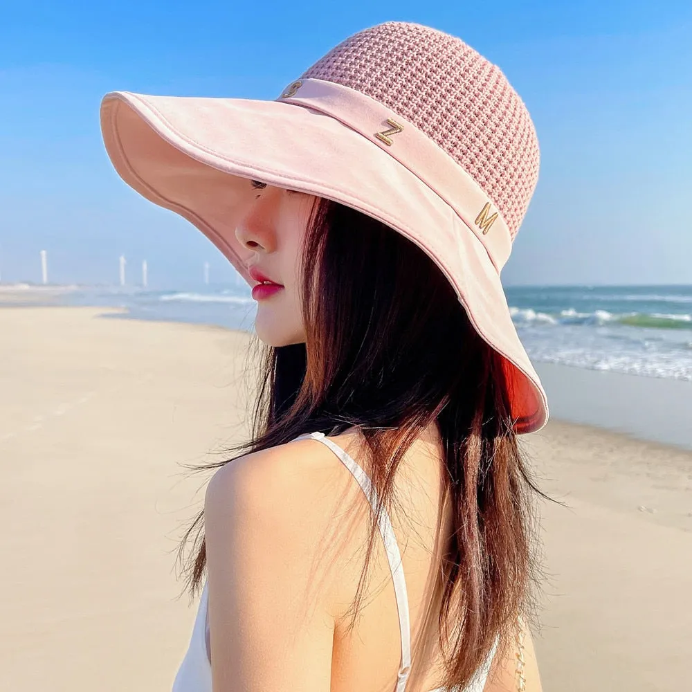 Summer Hats For Women Fashion Letter Design Straw Hat High Quality Sun Protection Sun Hat Travel Beach Hat