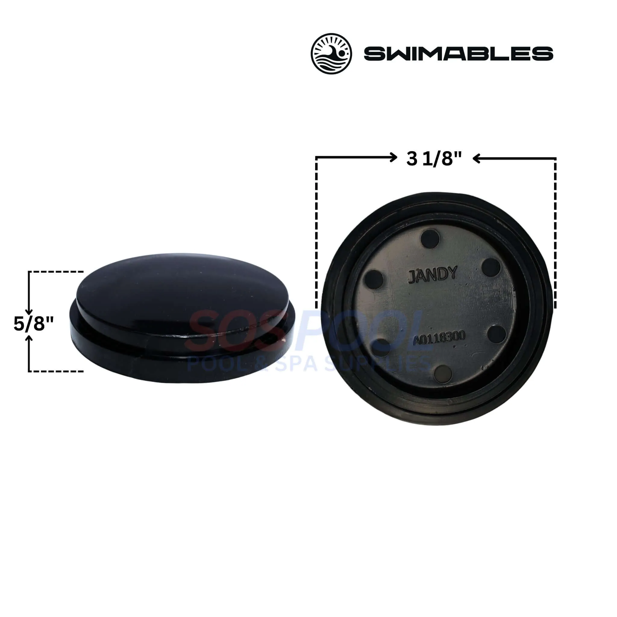 Swimables Drain Cap Assembly With O-Ring For Jandy JXI Heaters | R0523000 | SW-28-523