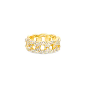 THE ICED OUT CUBAN LINK RING