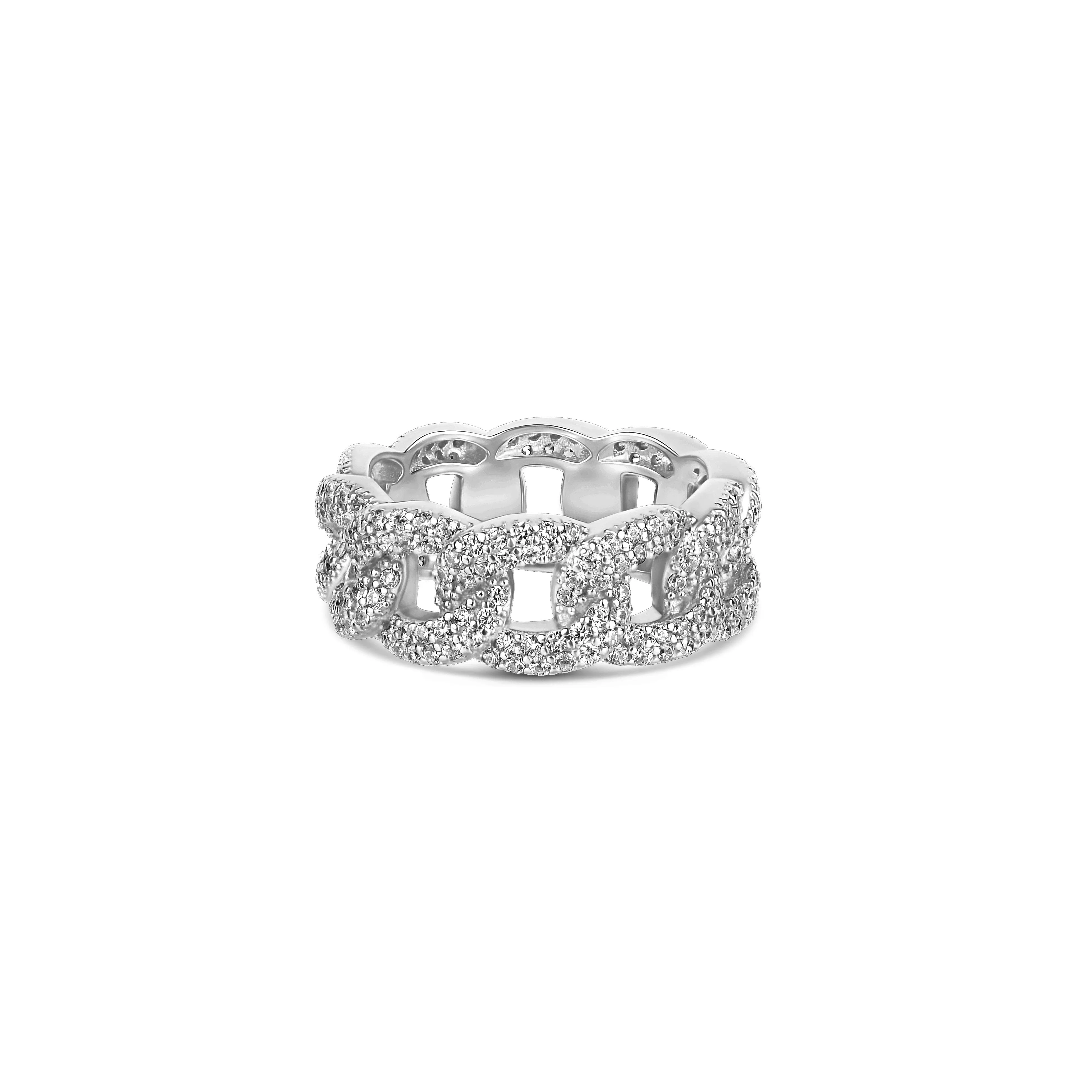 THE ICED OUT CUBAN LINK RING
