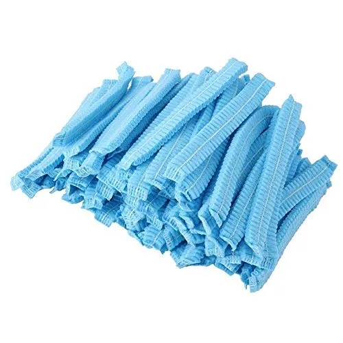 Themisto - built with passion Disposable Bouffant Caps for Surgical, Restaurants & Home Use, 100 Pieces, (Blue)