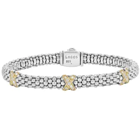 Three Diamond X Bracelet