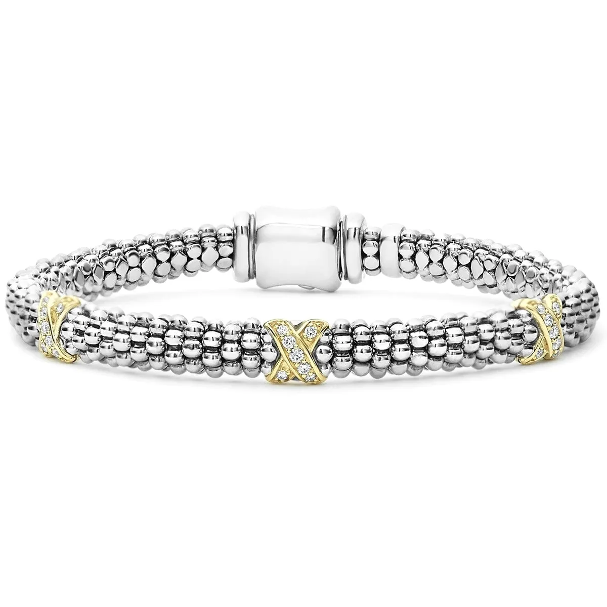Three Diamond X Bracelet