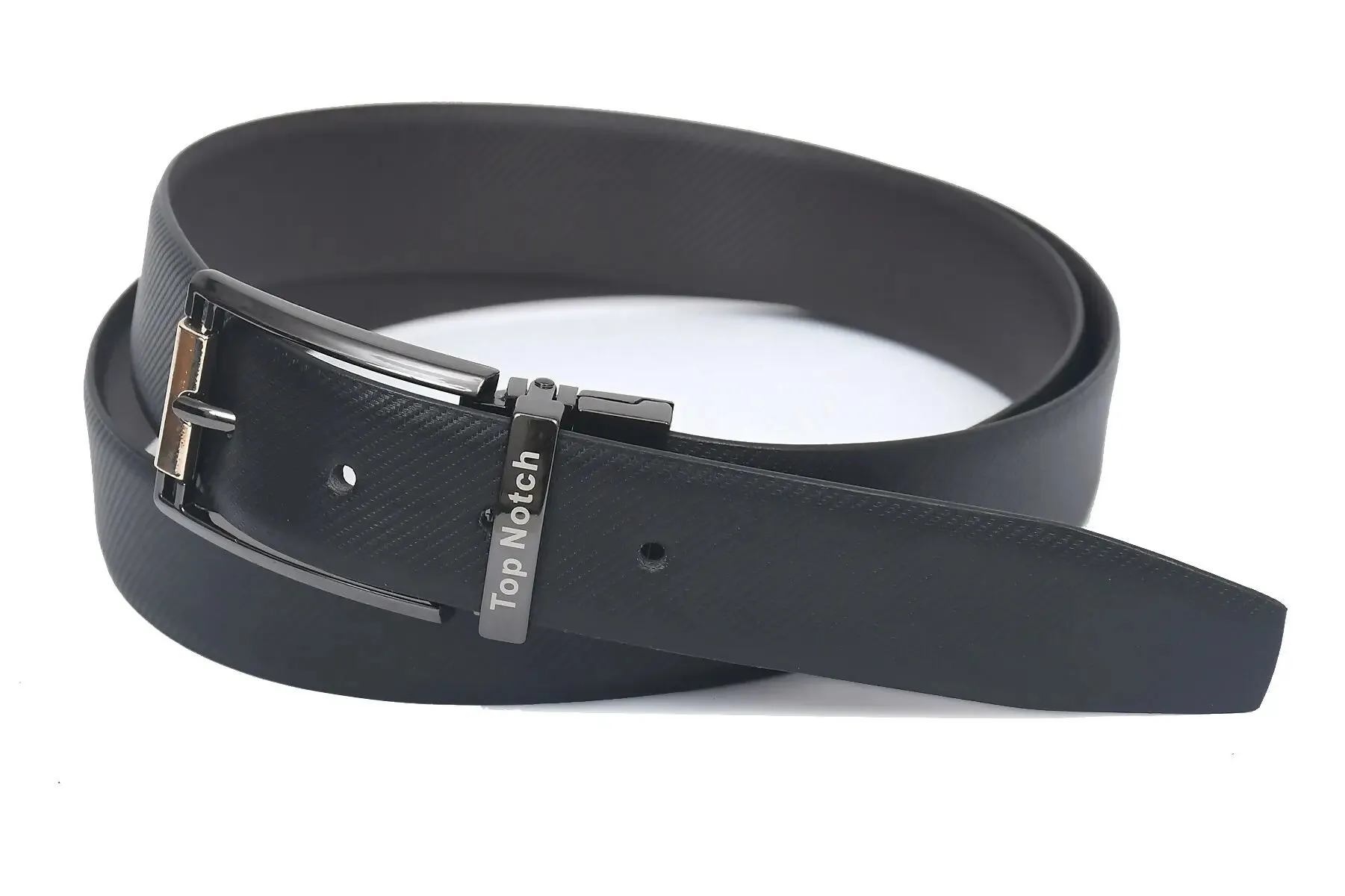 Top Notch Leather Belt for Men Colour - Black /Dark Brown Reversible Italian Belt (TP0065)