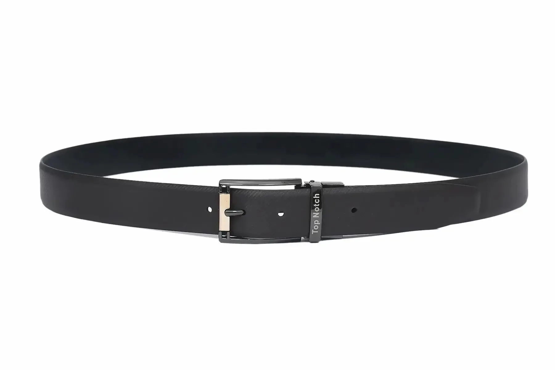 Top Notch Leather Belt for Men Colour - Black /Dark Brown Reversible Italian Belt (TP0065)