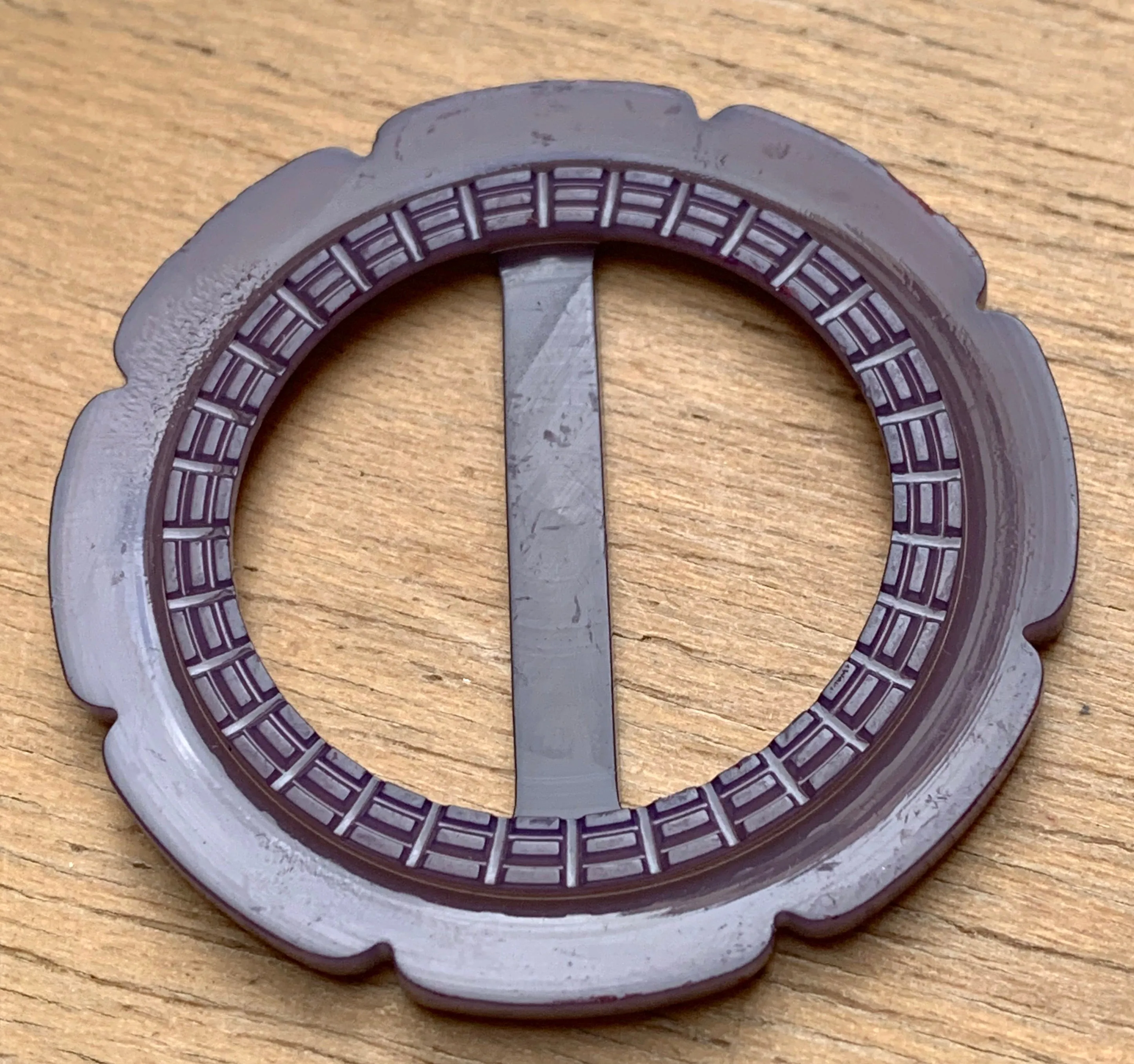 Translucent Heather Coloured Vintage 5cm  Belt Buckle