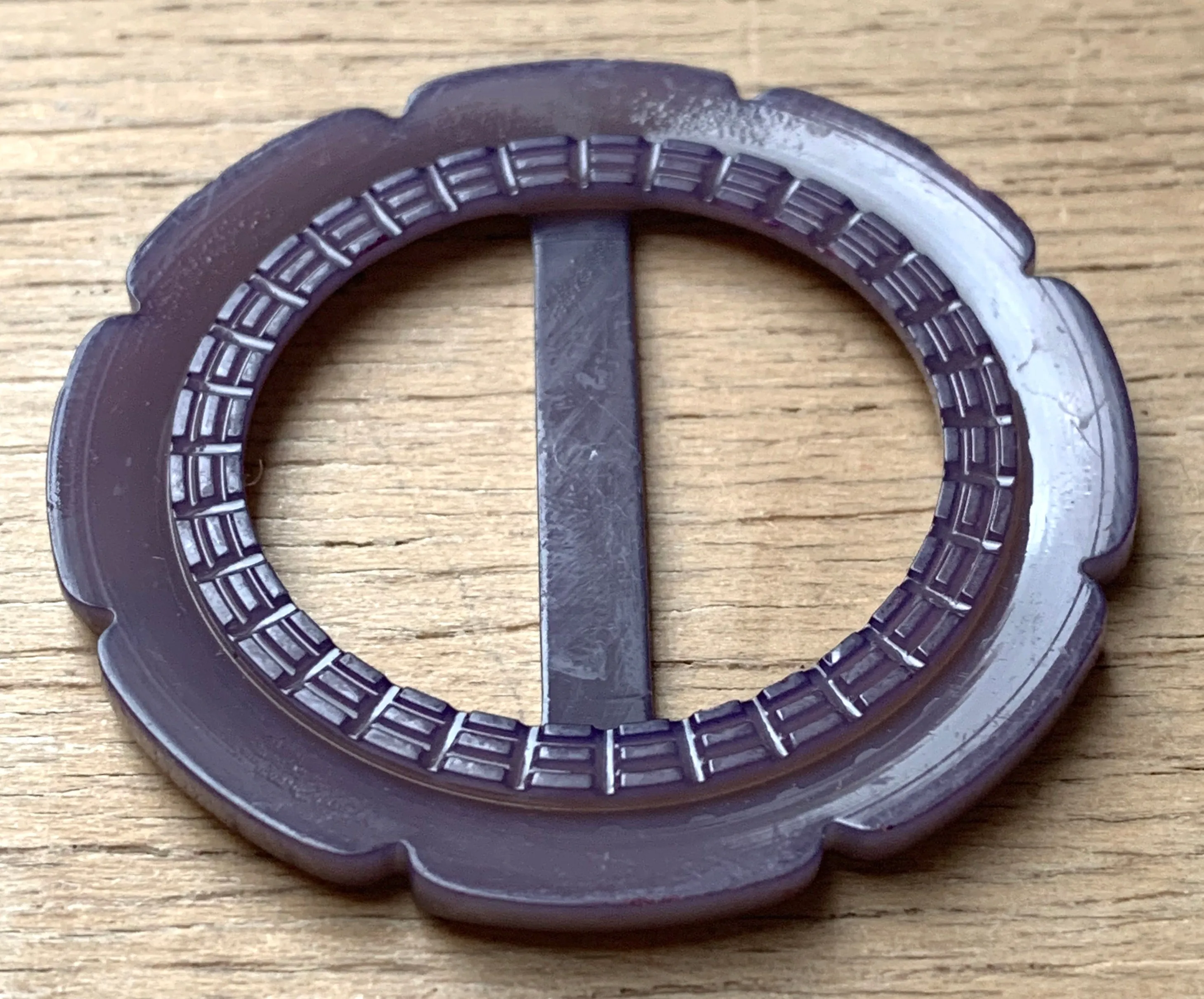 Translucent Heather Coloured Vintage 5cm  Belt Buckle