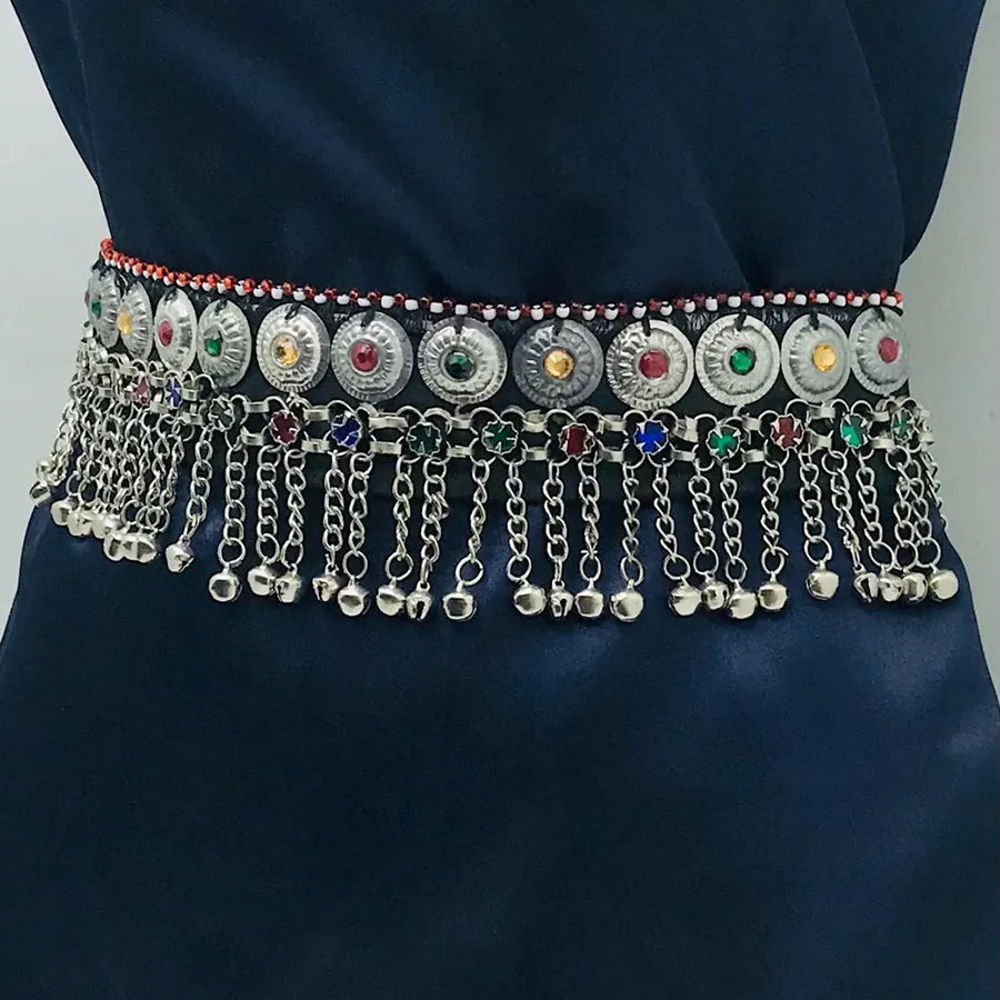 Tribal Belly Belt, Multicolor Stones Light Weight Belt