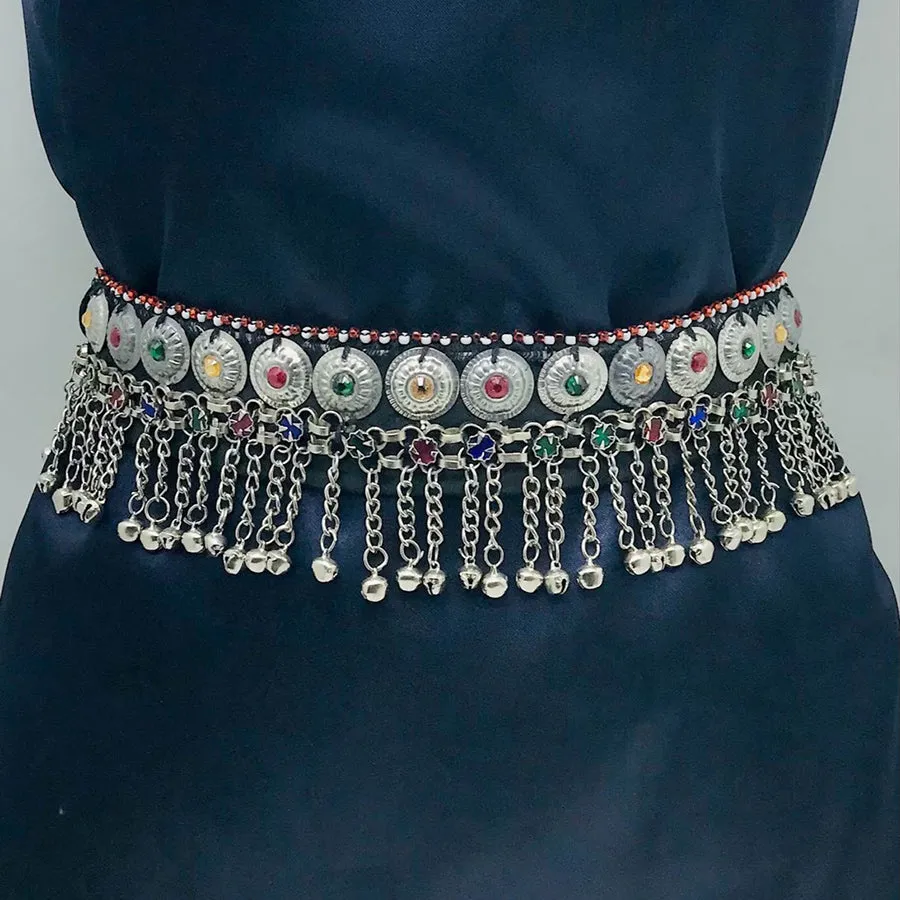 Tribal Belly Belt, Multicolor Stones Light Weight Belt