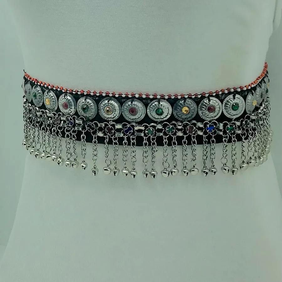 Tribal Belly Belt, Multicolor Stones Light Weight Belt