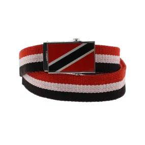 Trinidad & Tobago Canvas Webbing Belt with Slider Buckle (Length - 120cm, Width - 3.8cm)