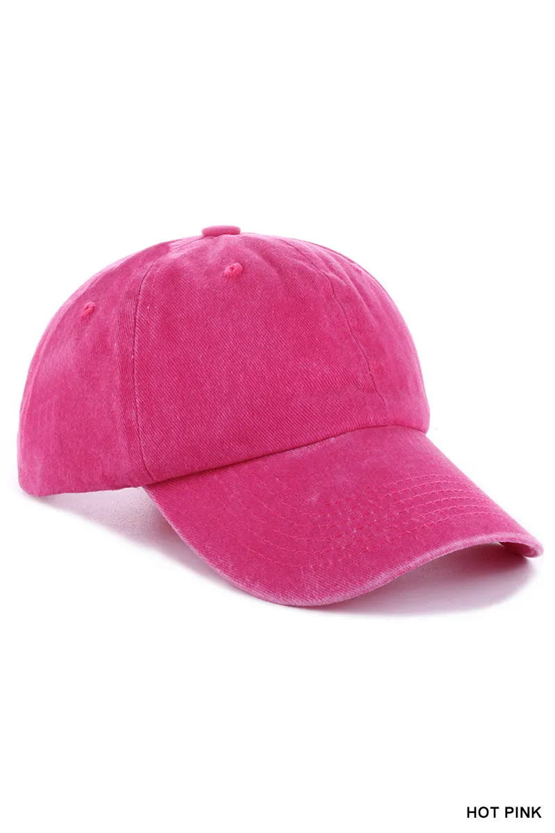 Vintage Washed Baseball Cap (5 Options)