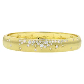 Wide Galaxy Bangle Bracelet