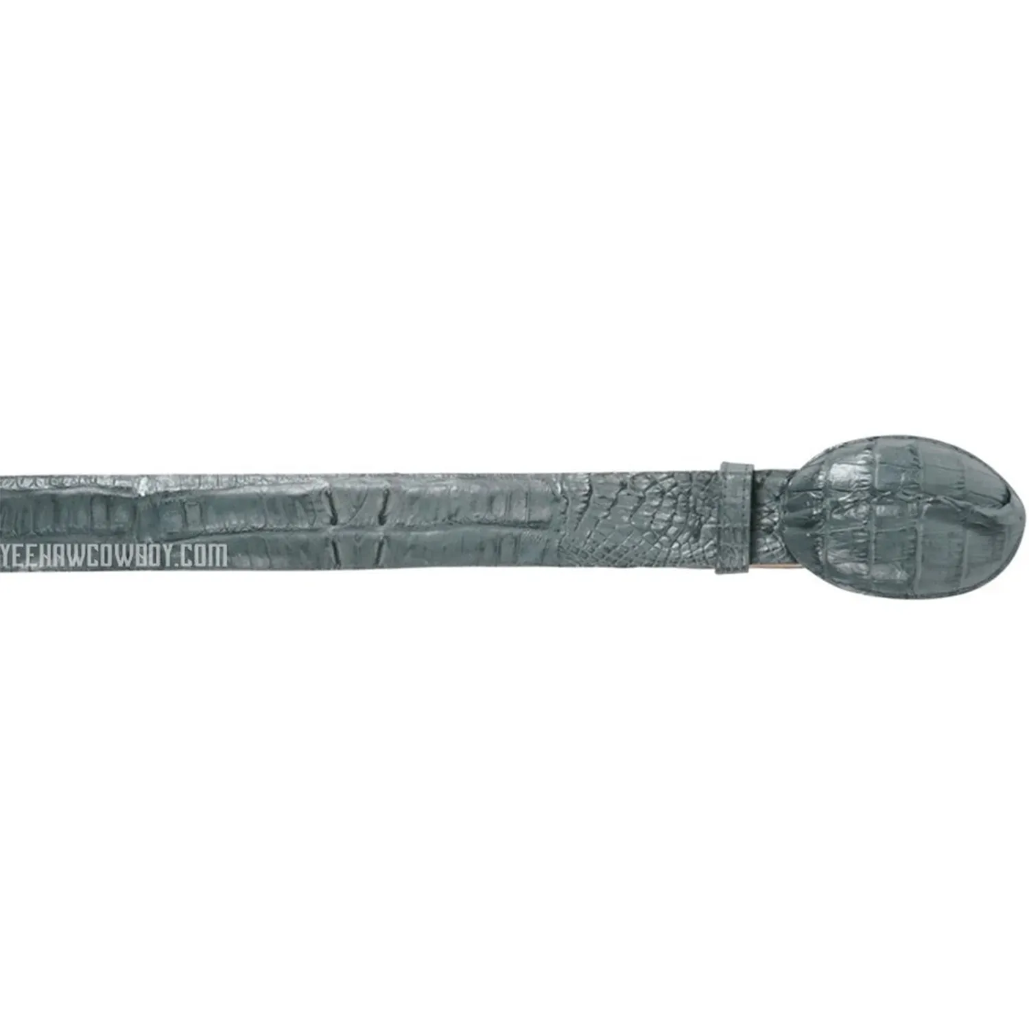Wild West Caiman Belt With Removable Buckle & Leather Lining Gray (2c110209)